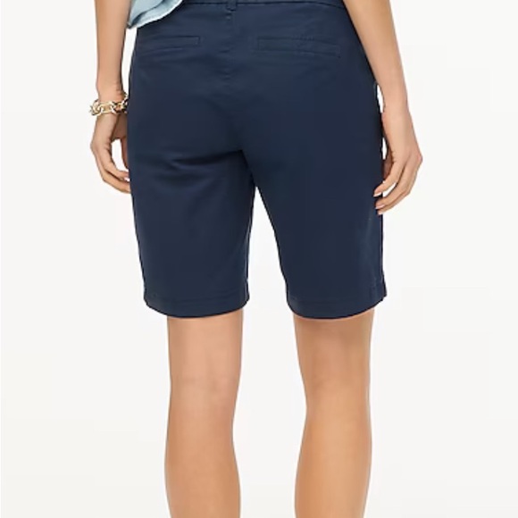 J. Crew Factory 9” Bermuda Chino Short, Size 10, Navy - Picture 2 of 5